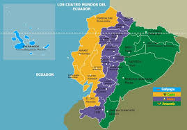Los Cuatro Mundos Del Ecuador Map Tourist Ecuador