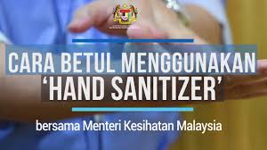 Nov 23, 2020 · penafian : Cara Betul Menggunakan Hand Sanitizer Oleh Menteri Kesihatan Youtube