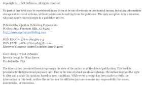 Kindle Book Copyright Page Examples For Self Publishing Freedom Bound Business