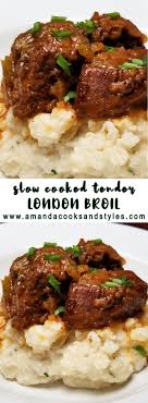 Slow Cooked Tender London Broil Recipe Cooking London Broil London Broil Recipes Beef Dinner