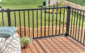 We are a trex pro platinum contractor and are rated a+ with the bbb. Trex Black Top Bottom Rail With 13 Square Balustrades 1060 H X 1820 W Horizontal Manningham Concrete