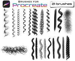 Curly Hair Procreate Brushes Dreadlocks Procreate Brushes Etsy Procreate Brushes Free Procreate Brushes Procreate