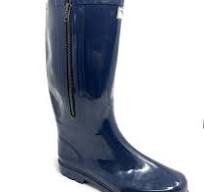 Forever Young Solid Rubber Rain Boots with Side Zipper (Women's)