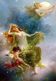 Zatzka Painting In The Night Sky Angel Art Fairy Art Art