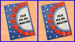 Tarjeta Para El Dia Del Maestro Hecha A Mano Dia Del Profesor Teacher S Day Card Youtube
