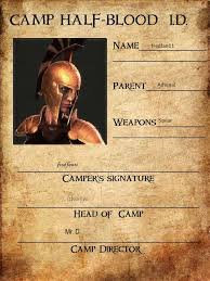 Verify your identity with an acceptable identity document. Camp Halfblood Id Card By Fredfan11 On Deviantart