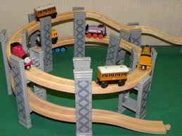 Brio Elc Spiral Elevated Playset Includes Tracks For Thomas Wooden Train Set Wooden Train Set Wooden Train Track Wooden Train