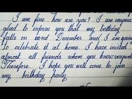 How To Write A Letter To Invite Your Friend To Birthday Party Youtube Invitation Writing Hand Lettering Practice Learning Letters