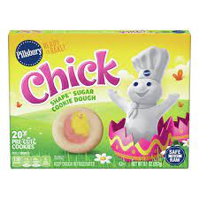 Chocolate chunk & chip cookies 24ct pillsbury big deluxe chocolate chip cookies with hershey's mini kisses 12 ct pillsbury cookie dough, oreo. Save On Pillsbury Ready To Bake Chick Sugar Cookie Dough Pre Cut 20 Ct Order Online Delivery Giant