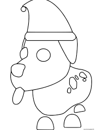 Printable coloring adopt me pet coloring pages. Roblox Adopt Me Christmas Dog Coloring Pages Printable