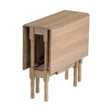 Mood Furniture Heatproof Rectangular Gateleg Gate Leg Drop Leaf Table In Natural Oak Made In Ire Small Table And Chairs Drop Leaf Table Table For Small Space