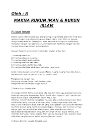 Check spelling or type a new query. Doc Makna Rukun Iman Rukun Islam R Keylight Academia Edu