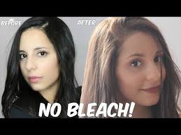 And just for all of your girls info. Diy Lighten Dark Hair Without Added Bleach At Home Youtube Lightening Dark Hair Dark Hair Dye Bleaching Dark Hair