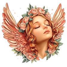 O Anjo Sereno Com Grandes Asas E O Halo Dourado Oferece Benção Divina E Paz  Ilustração Stock