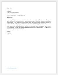 Read everything you write out loud to yourself and see how it sounds and flows. Request Letter To Reduce Shop Rent Word Excel Templates