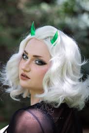 Transparent Green Resin Cast Chibi Horns Oni