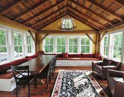 How To Build A Four Season Room On A Deck Pin By April Mcmillan On Home Decor Seasonal Room Four Seasons Room Dining Room Bench Seating