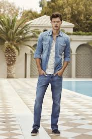 Mavi Myles In Mid Blue Portland Shop The Collection Francisco Lachowski Denim Shirt Men Denim Fashion