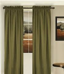 Olive Green Curtains To Go With Our Chocolate Brown Couch And Love Seat Maybe Solid Red Olive Green Curtains Green Curtains Green Curtains Living Room