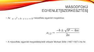 Megoldkplet Algoritmusa A Megold Kplet Az Nedfok Algebrai