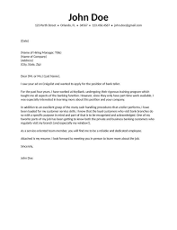 Bank Teller Cover Letter