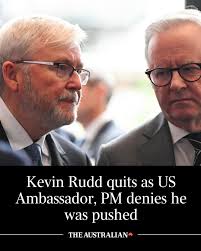 Kevin Rudd will end his term as Australian Ambassador to Washington at the  end of March this year and take up a new role as global president of the  Asia Society, Anthony