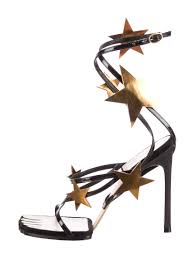 Yves Saint Laurent Star Sandals - Black Sandals, Shoes - YVE38514 | The  RealReal