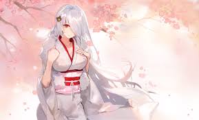 You can also upload and share your favorite red and white anime wallpapers. 4542310 White Hair Anime Girls Anime Original Characters Kimono Red Eyes Wallpaper Mocah Hd Wallpapers