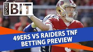Nfl pretemporadanfl falcons dolphins broncos 49ers raiders cowboys giants . San Francisco 49ers Vs Oakland Raiders Thursday Night Football Week 9 Tv Schedule Odds And Pick