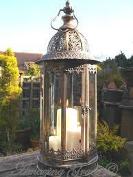 Antique Vintage Style Large 60cm Moroccan Garden Lantern Candle Holder Moorish Hanging Candle Lanterns Candle Lanterns Lanterns For Sale