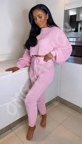Check spelling or type a new query. Cropped Fisherman Knitted Two Piece Loungewear Set Omgfashion Com