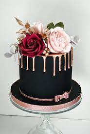 30 Stylish Black Wedding Cakes Wedding Forward Beautiful Birthday Cakes Cake Designs Pretty Cakes
