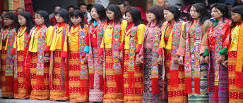 The woman's kera is an ankle length dress. Our Traditions Culture Tourism Council Of Bhutan