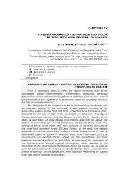 Marele dictionar geografic al rominiei 1. Pdf Capitolul Iv Regiunea GeograficÄ Suport Al Structurilor Teritoriale De Nivel Regional In Romania