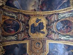 Ceiling Of The Hall Of Mirrors In The Palace Of Versailles Versailles