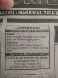 By lowongan terpadu july 12, 2021. Koperasi Simpan Pinjam Lowongan Kerja Radar Banyumas Facebook