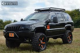Wheel Offset 2004 Jeep Grand Cherokee Aggressive 1 Outside Fender Suspension Lift 6 Custom Rims Jeep Grand Jeep Wj Lifted Jeep Cherokee