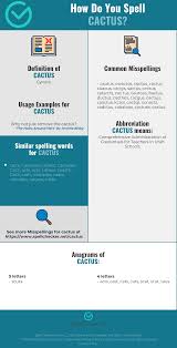 The chart below, which graphs cactuses vs. Correct Spelling For Cactus Infographic Spellchecker Net