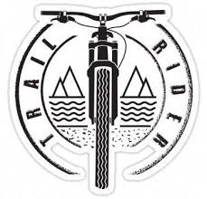 Trail Rider Black Mountain Bike Sticker By Epicride In 2020 Bike Stickers Black Mountain Bike Mountain Bike Art