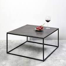 The coffee tables are handmade of rough mango wood which is solid, stable, durable and beautiful, and the craftsmanship adds to their spectacular retro style. Dado Coffee Table Epoxy Stand Aluminium Tabletop Sandcasting Black Tabletop Graphite Finish 70x70xh35cm