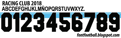Cuenta oficial de racing club, el primer grande. Font Football Font Vector Racing Club 2018 Kit