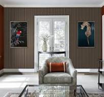 American Natural Walnut Acoustic Slat Wood Wall Panel | Black Felt Small  46.85" x 25.20"