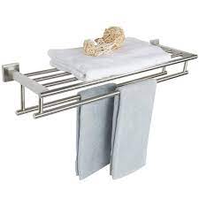 I have all satin nickel metal fixtures in my bathroom so these really blended in well with it and kept the classy look, you almost cant even tell they are plastic. Anglesimple Bathroom Wall Mounted Towel Rack Reviews Wayfair