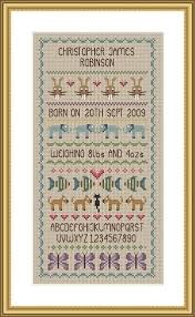 Birthday balloons counted cross stitch pattern, download printable. Little Dove Designs Baby Boy Birth Sampler Cross Stitch Pattern 123stitch