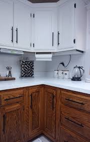 How I Painted My Cabinets Without Sanding Video In 2020 Stain Kitchen Cabinets Dark Painting Kitchen Cabinets White Stained Kitchen Cabinets