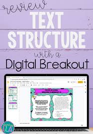 Text Structure Digital Breakout Text Structure Lessons Nonfiction Text Structure Activities Text Structure Activities