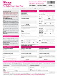 Animal Friends Claim Form Fill Out And Sign Printable Pdf Template Signnow