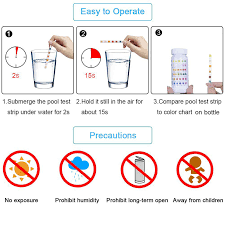 50pcs swimming pool spa water test strips residual chlorine value alkalinity hardness ph test strip pool cleaner accessories