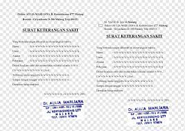 Surat dokter kosong pdf fill online printable fillable. Dokument Kranken Arzt Brief Puskesmas Andere Bereich Bga Marke Png Pngwing