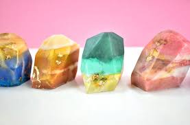 Easy Diy Crystal Gemstone Soaps Diy Crystals Rock Soap Diy Soap